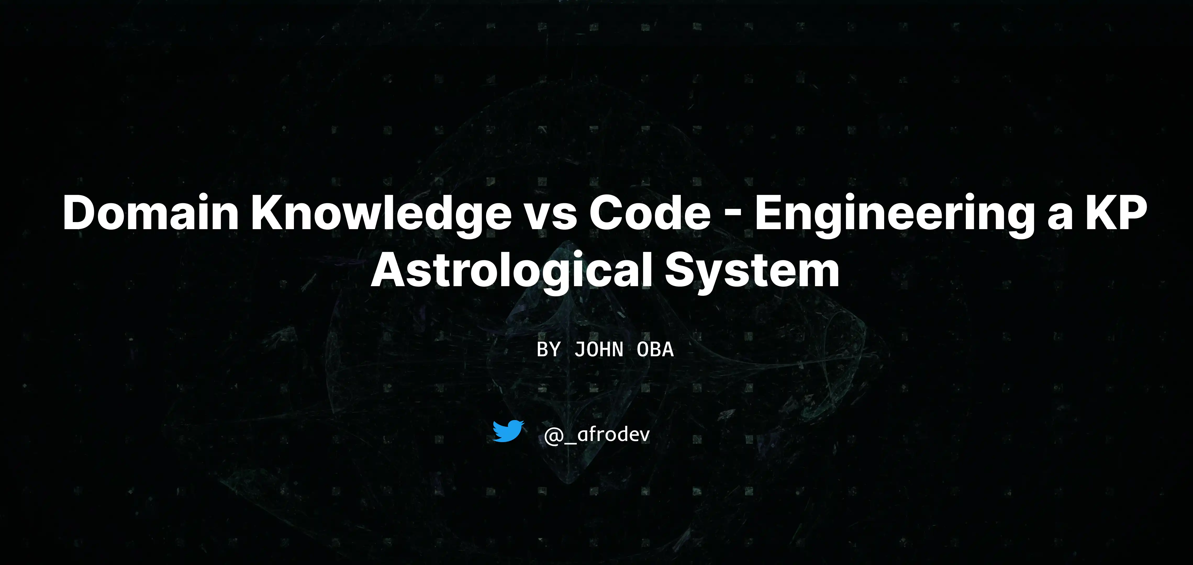Domain Knowledge vs Code - Engineering a KP Astrological System