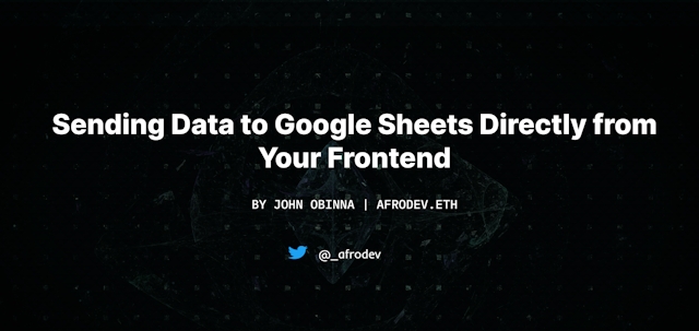 Sending Data to Google Sheets Directly from Your Frontend